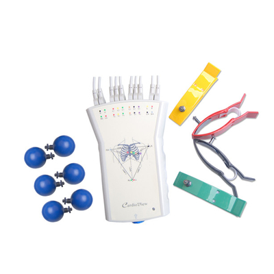 White Grey Portable ECG Recorder 12 - Lead Resting ECG Handle With Analysis Software