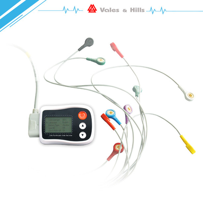One AAA Battery 24 Hour Holter Ecg Machine LCD Display With CE / ISO Certified