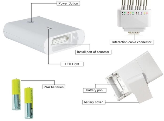 Wireless Ecg Equipment 0.4 UV Resolution With Handle Recorder ICV200