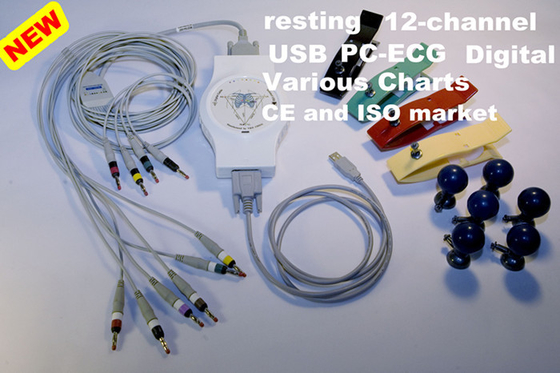 Portable Digital PC Based ECG Recorder Resting Electrocardiogram Monitor