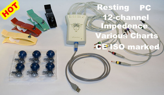 Portable Digital PC Based ECG Recorder Resting Electrocardiogram Monitor