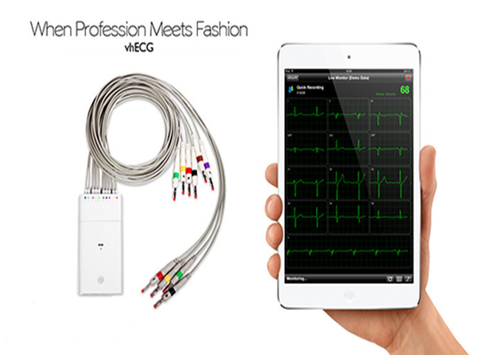 Wireless 12 channel Portable Rest ECG Recorder , Digital ECG Machine