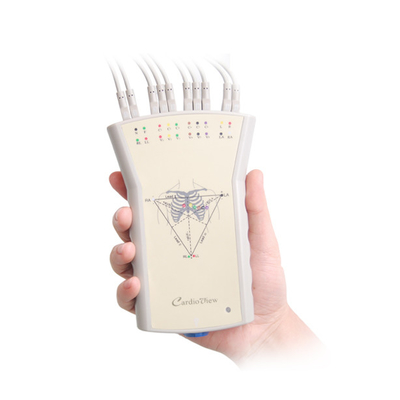 White Grey Portable ECG Recorder 12 - Lead Resting ECG Handle With Analysis Software